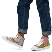 A Peace Lover Men’s high top canvas shoes