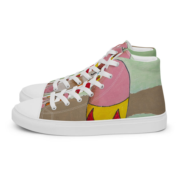 A Peace Lover Men’s high top canvas shoes