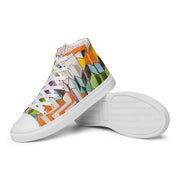 A Multi Color Peace Men’s high top canvas shoes