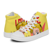 A Peace-Love Men’s high top canvas shoes