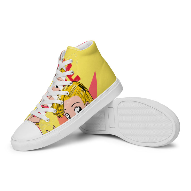 A Peace-Love Men’s high top canvas shoes