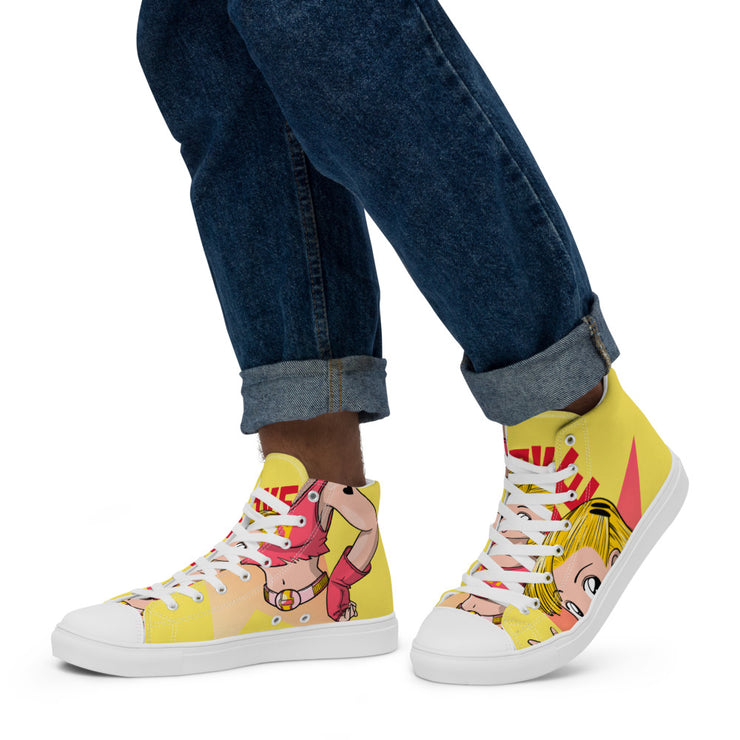 A Peace-Love Men’s high top canvas shoes