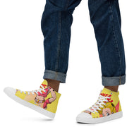 A Peace-Love Men’s high top canvas shoes