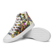 A Art Printed Men’s high top canvas shoes