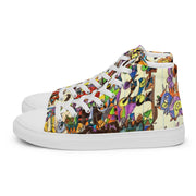 A Art Printed Men’s high top canvas shoes