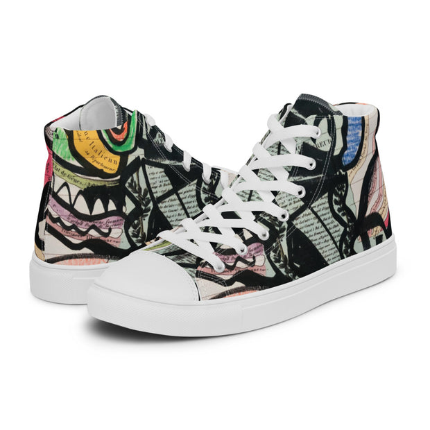 A Peace-Love Men’s high top canvas shoes