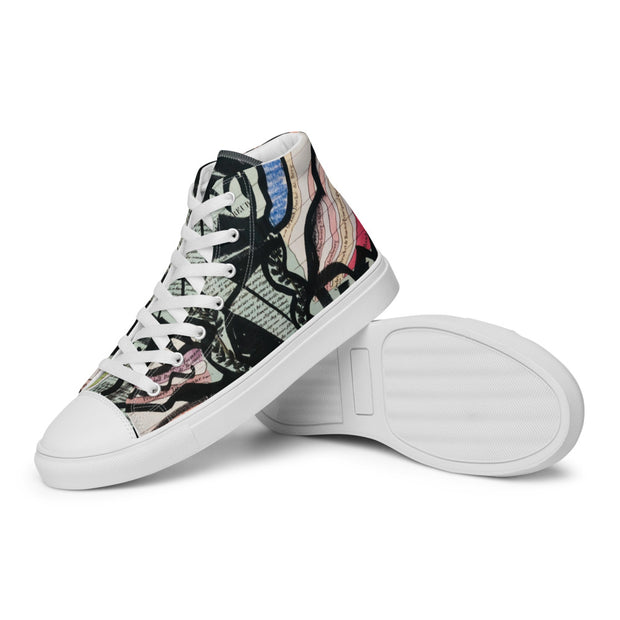 A Peace-Love Men’s high top canvas shoes