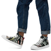 A Peace-Love Men’s high top canvas shoes