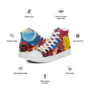 New Art printed Men’s high top canvas shoes