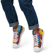 New Art printed Men’s high top canvas shoes