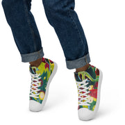 New Art printed Men’s high top canvas shoes