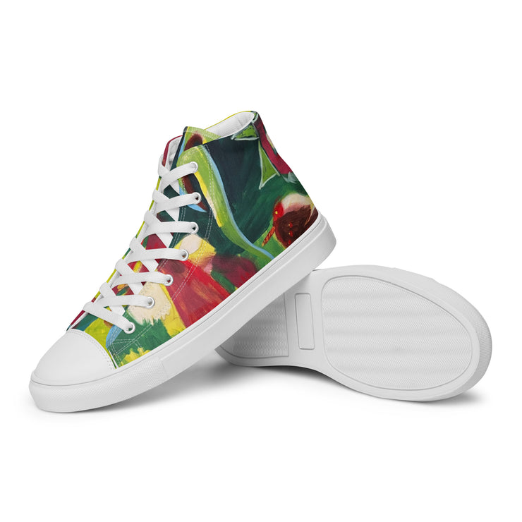 New Art printed Men’s high top canvas shoes