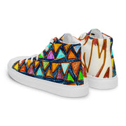 Walk With Peace-Love Men’s high top canvas shoes