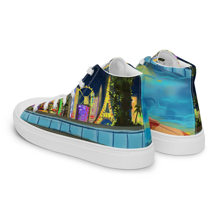 Las Vegas Men’s high top canvas shoes