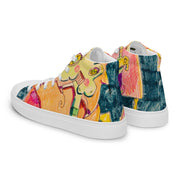 Art Printed Men’s high top canvas shoes