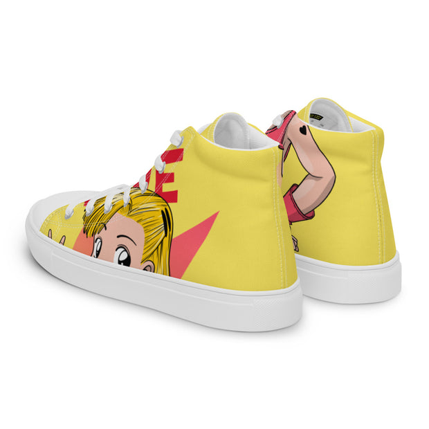 A Peace-Love Men’s high top canvas shoes