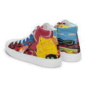 New Art printed Men’s high top canvas shoes