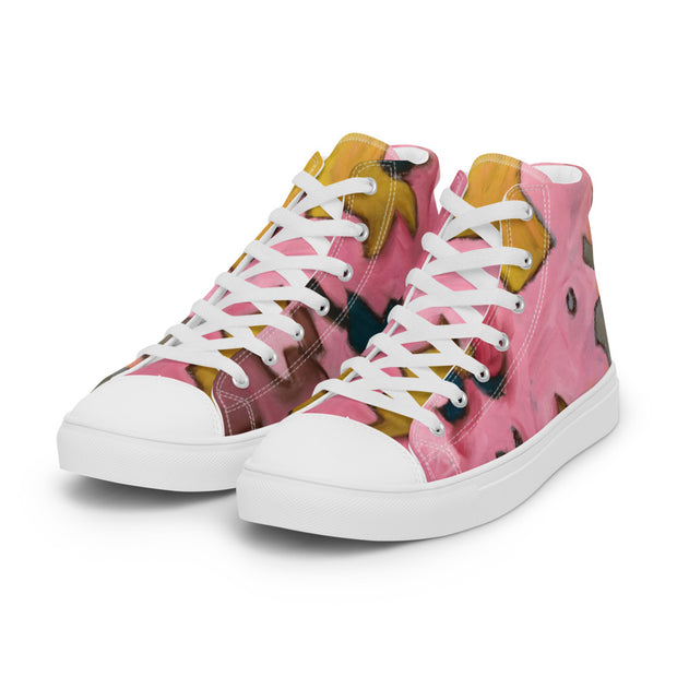 Pleace-Love Art Lover Men’s high top canvas shoes