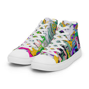 Peace-Love Art Shop Men’s high top canvas shoes