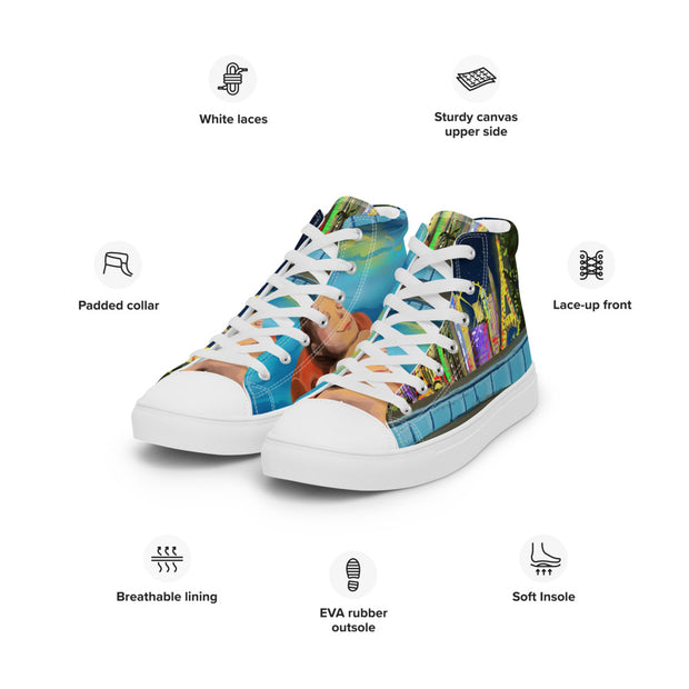 Las Vegas Men’s high top canvas shoes