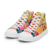 Art Printed Men’s high top canvas shoes