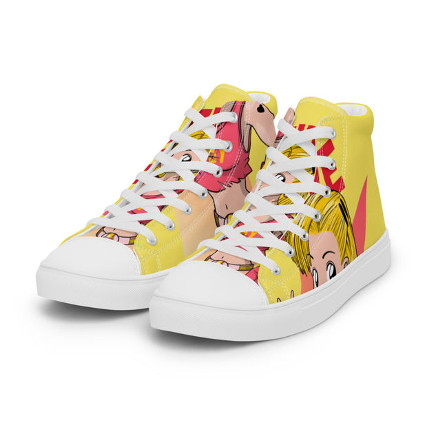 A Peace-Love Men’s high top canvas shoes