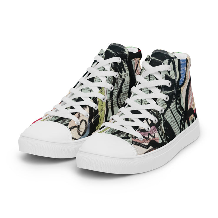 A Peace-Love Men’s high top canvas shoes