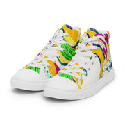 A printed Men’s high top canvas shoes