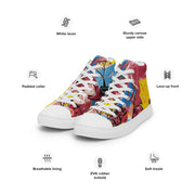 New Art printed Men’s high top canvas shoes