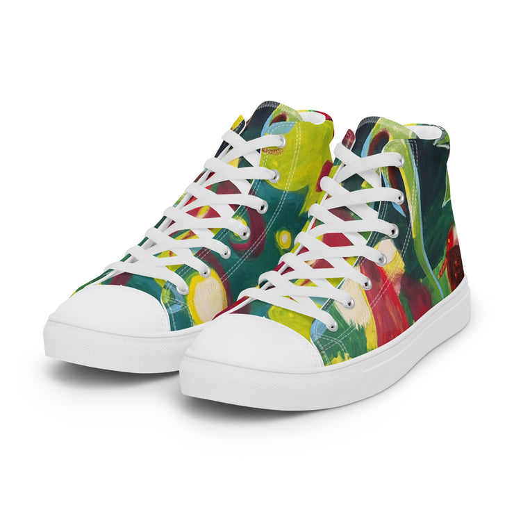 New Art printed Men’s high top canvas shoes