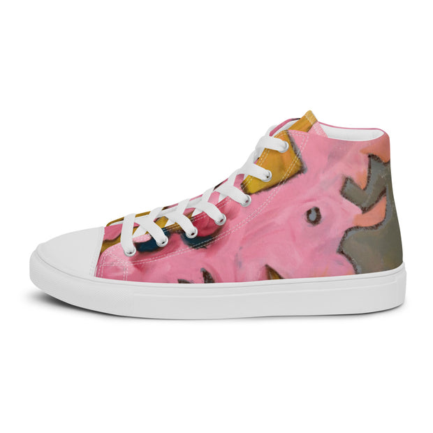 Pleace-Love Art Lover Men’s high top canvas shoes