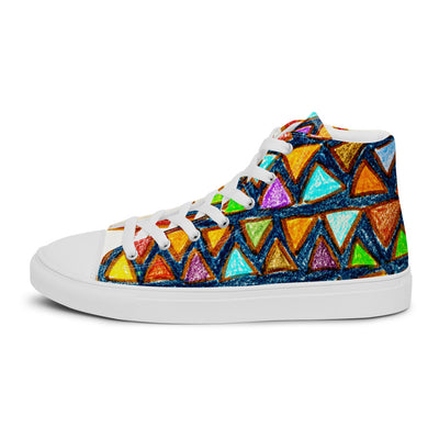 Walk With Peace-Love Men’s high top canvas shoes