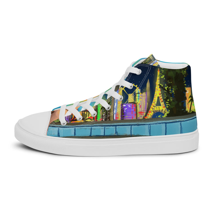 Las Vegas Men’s high top canvas shoes