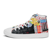 Art printed Men’s high top canvas shoes