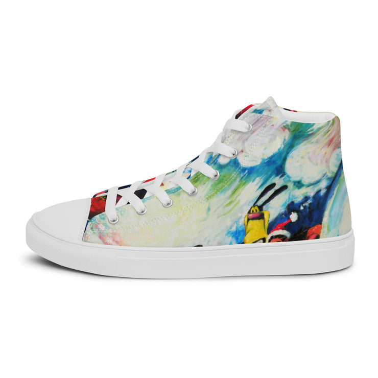 Sea Surf Art Men’s high top canvas shoes