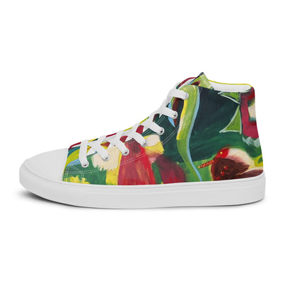 New Art printed Men’s high top canvas shoes