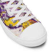 Peace-Love Cartoon Men’s high top canvas shoes