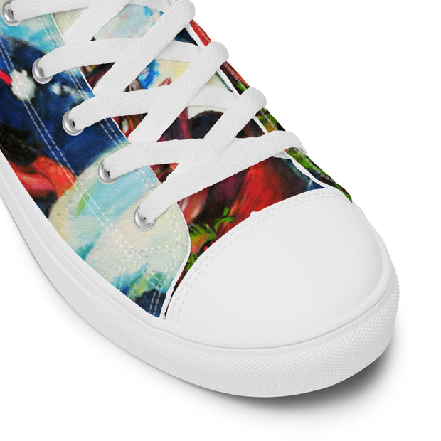 Sea Surf Art Men’s high top canvas shoes