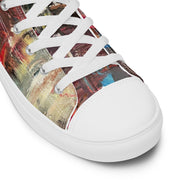 A Art Printed Men’s high top canvas shoes