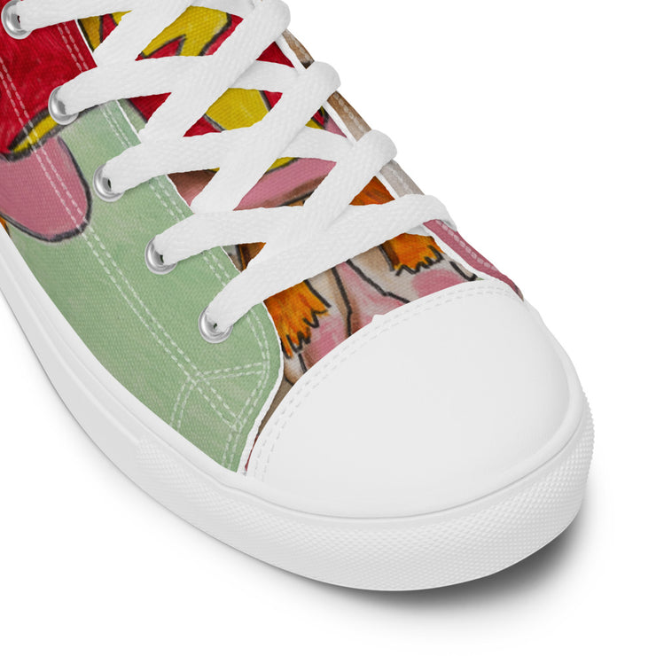 A Peace Lover Men’s high top canvas shoes