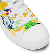 A printed Men’s high top canvas shoes