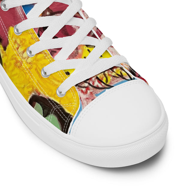 New Art printed Men’s high top canvas shoes