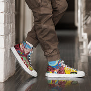 New Art printed Men’s high top canvas shoes