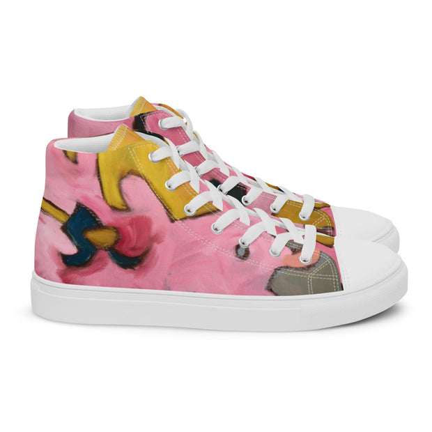 Pleace-Love Art Lover Men’s high top canvas shoes