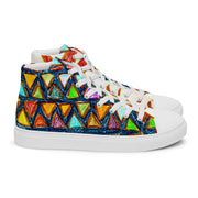 Walk With Peace-Love Men’s high top canvas shoes