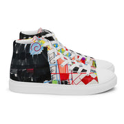 Art printed Men’s high top canvas shoes