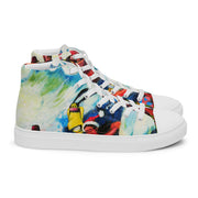 Sea Surf Art Men’s high top canvas shoes