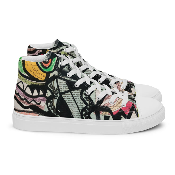 A Peace-Love Men’s high top canvas shoes