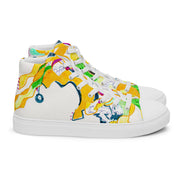 A printed Men’s high top canvas shoes