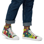 New Art printed Men’s high top canvas shoes